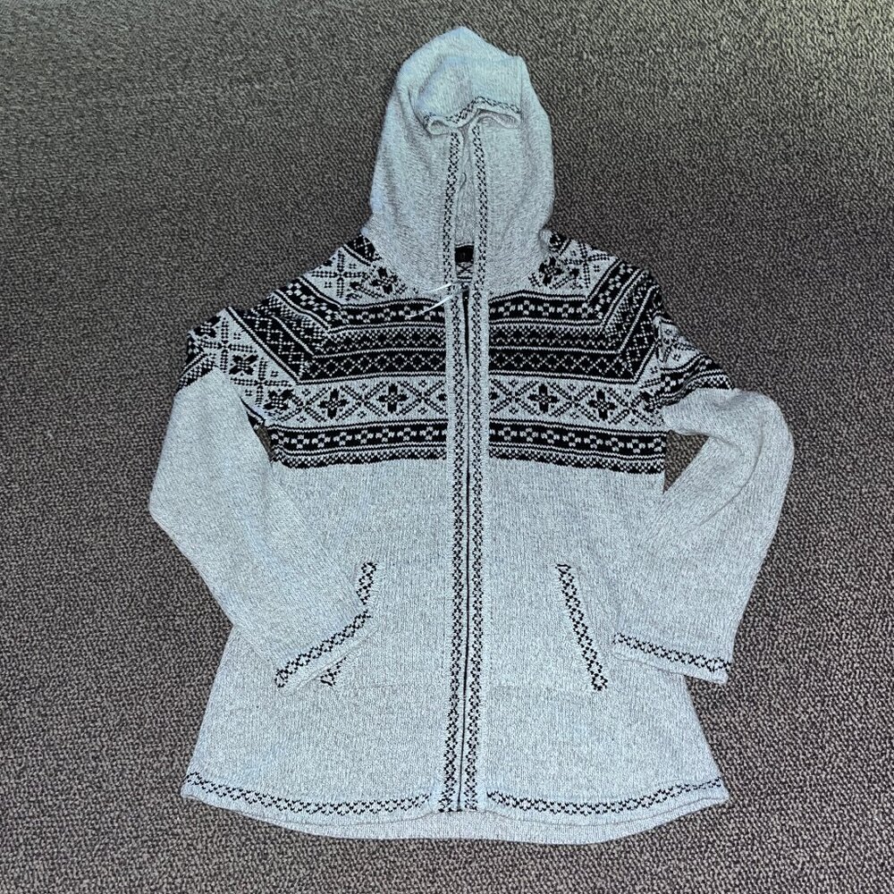 Papillon Zip Up Hooded Knit Sweater